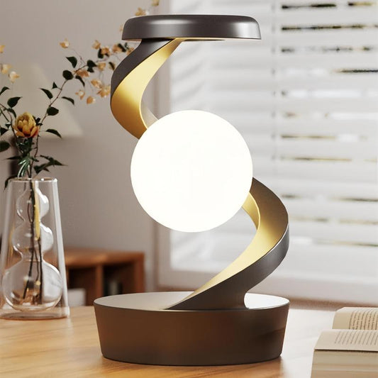 360 Degree Rotating Floating Moon Lamp, 15W Wireless Charging Station, Unique Decorative Lamp, Perfect Gift for Mobile Phone