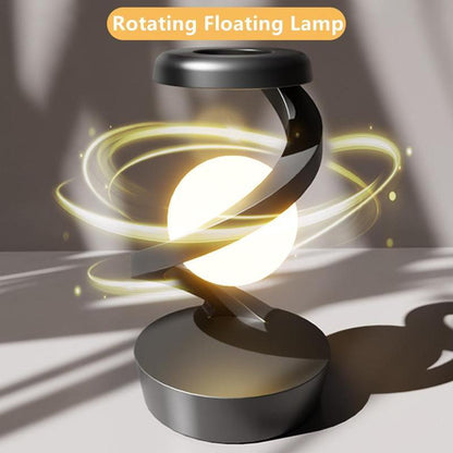 360 Degree Rotating Floating Moon Lamp, 15W Wireless Charging Station, Unique Decorative Lamp, Perfect Gift for Mobile Phone