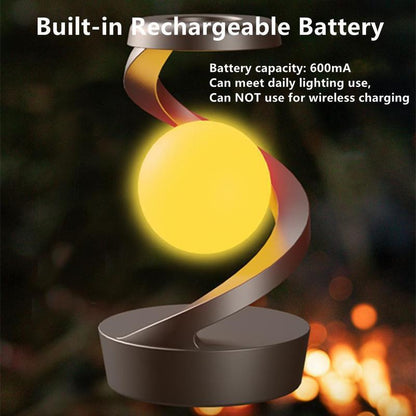 360 Degree Rotating Floating Moon Lamp, 15W Wireless Charging Station, Unique Decorative Lamp, Perfect Gift for Mobile Phone