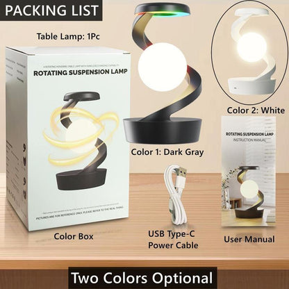 360 Degree Rotating Floating Moon Lamp, 15W Wireless Charging Station, Unique Decorative Lamp, Perfect Gift for Mobile Phone